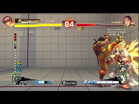 OTinhoso(Guy) VS WoollenBinkie24(Ryu) SSF4 AE 2012 Live