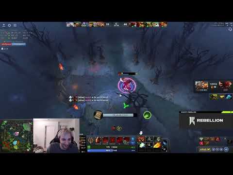 Arteezy used BKB and Refresher Orb to escape Techies MINES