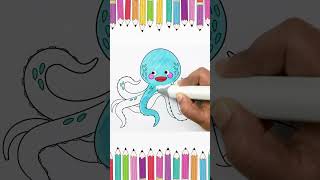Octopus Coloring Pages | Fun And Learn Colors for Preschooler And Kids #shrots