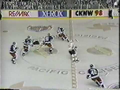 Mike Lalor hits Geoff Courtnall - Apr 20, 1992