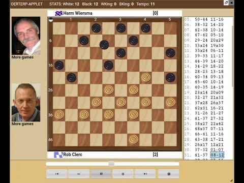 Rob Clerc-Harm Wiersma 2-0.Draughts