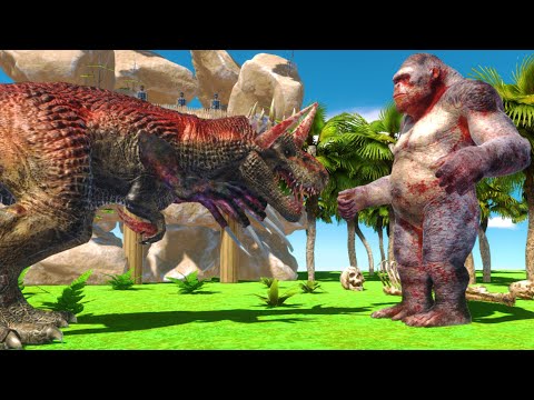 T-rex vs Mutant King Kong - Animal Revolt Battle Simulator - ARBS
