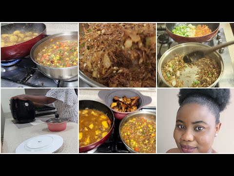 Weekly meal cooking / bitter leaf nyevhe ulude stew/ potato and mince stew/chicken/ beef mince stew
