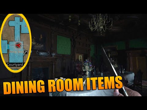 Resident Evil 8 Village Dining Hall Items & Missing Treasure | Dining Room Items RE8