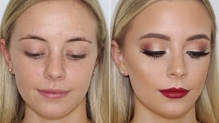 Gold Eyes & Bold Lip Client Makeup Tutorial ♡ Jasmine Hand