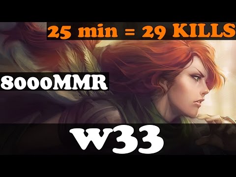 Dota 2 - w33 8000 MMR Plays Windranger vol 6 - Ranked Match Gameplay