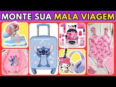 🧳 MONTE SUA MALA DE VIAGEM PERFEITA ✈️ | QUIZ DE ESCOLHAS RÁPIDAS