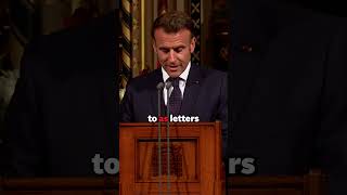 Macron makes monarchy joke during UK state speech