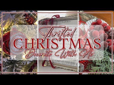 Thrifted Christmas Cottage Decor | Vintage Inspired Decorating