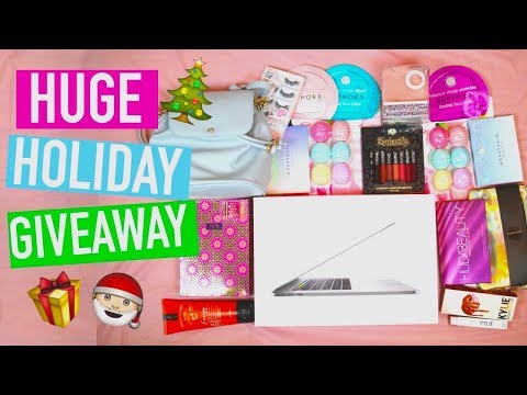 HUGE Holiday/Christmas Giveaway 2017! (Macbook, Kylie Cosmetics, Sephora, EOS, Forever 21 & more!) Video