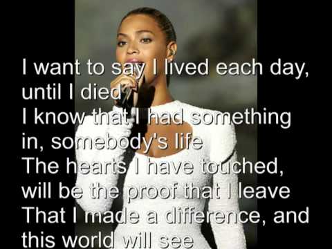 beyonce - I was Here lyrics