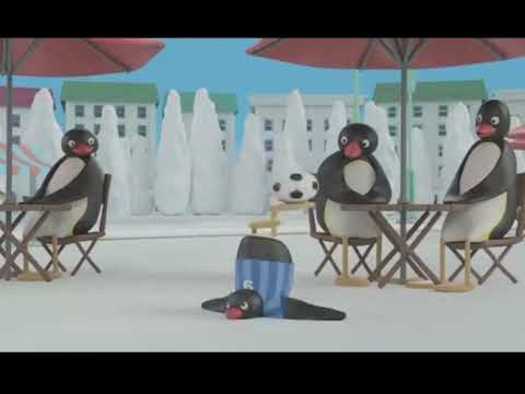 Pingu playing football