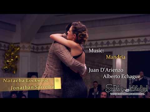  Jonathan Saavedra  and  Natacha Lockwood  are  dancing  to  the  tango  "  Mandria  "  by  Juan D'Arienzo  at  Sultans Tango  Festival  in  2018