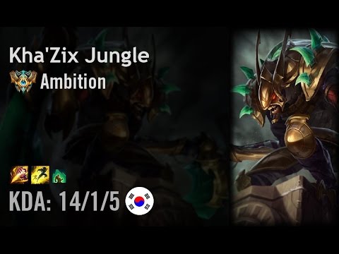 Kha'Zix Jungle vs Gragas - Ambition - KR Challenger Patch 6.8