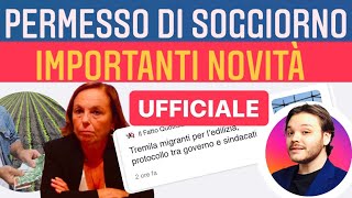 ✅ IMPORTANTI NOVITÀ SU DECRETO FLUSSI, SANATORIA E PERMESSO DI SOGGIORNO.