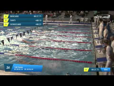 Finale dei 100 Dorso Juniores Maschi - 18 Memorial  Chiara Giavi