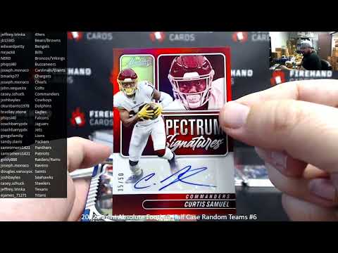 12/3/2022 2022 Panini Absolute Football Half Case Random Teams #6