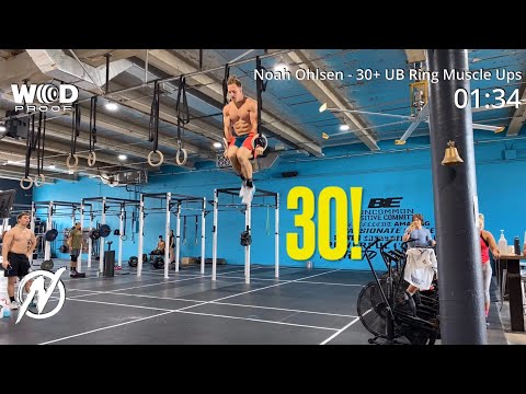 30 Unbroken Ring Muscle Ups | Noah Ohlsen