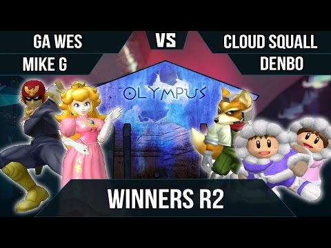 Olympus - GAwes & Mike G (Red) vs. Cloud Squall & Dembo (Green) - SSBM Winners R2 - Melee