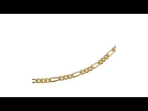 Bellezza Bronze Delicate FigaroLink 18" Necklace