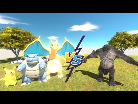 CAVE TROLL DELUXE VS BLASTOISE & PIKACHU & CHARIZAD  - Animal Revolt Battle Simulator