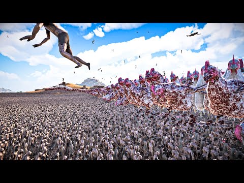 10,000 GIANT CHICKEN VS 3,000,000 ZOMBIES - Ultimate Epic Battle Simulator 2 | UEBS 2