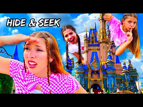 EXTREME HIDE AND SEEK IN DISNEY WORLD!! (Part 1) | Triple Charm