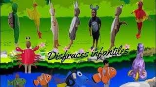 Ideas sencillas y fáciles de disfraces de animales para niños.