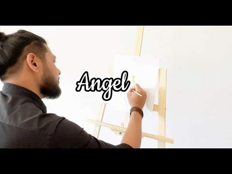 Angel painting tutorial for beginners | Very easy!!!!! #painting #acrylicpainting  #abstract