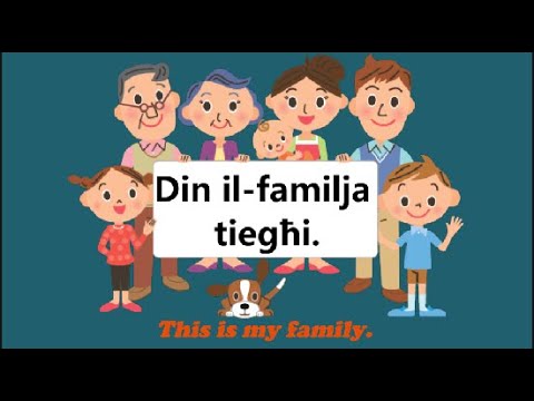 Nitgħallmu l-Malti - Learning Maltese; Il-Familja - The Family