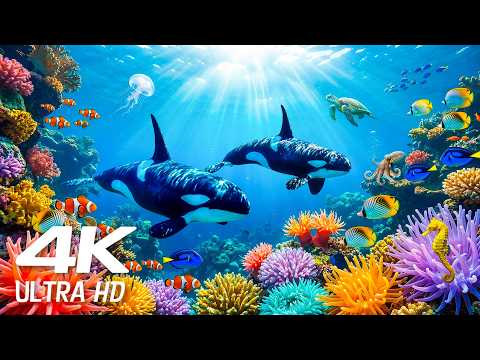 Amazing 4K Ocean Adventure 🐳 ♫ ☆ NO ADS ☆ Dive Deep and Marvel at Sea Animal