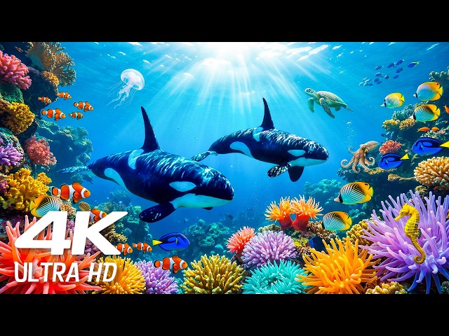 Amazing 4K Ocean Adventure 🐳 ♫ ☆ NO ADS ☆ Dive Deep and Marvel at Sea Animal SDDEFAULT Thumbnail
