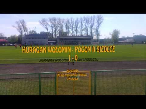 28.04.2018 Huragan Wołomin - Pogoń II Siedlce 1:0  Gol z meczu