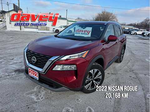 2022 Nissan Rogue AWD SV in Red for sale at Davey Auto Sales Oshawa South in Oshawa, ON