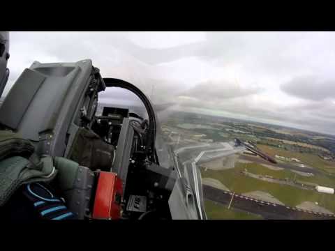 Bad weather routine Belgian Air Force F-16 Solo Display Fairford 2015
