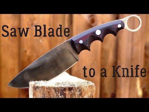 Knifemaking: Used Concrete Saw Blade turned into a Beautiful Knife