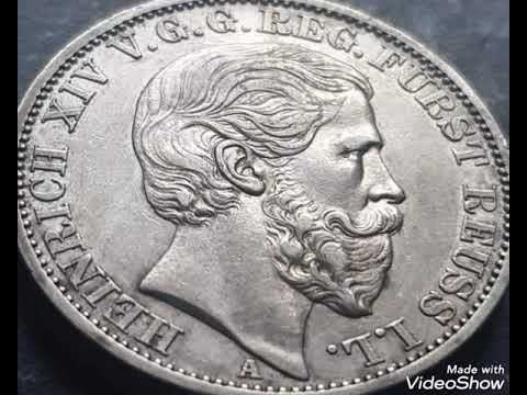 1868 Rare coin Ferdynand 14 Talar Reuss ,value and price rare.