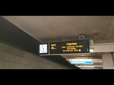 Bahnsteigansage der Dortmunder Stadtbahn in Dortmund Kampstraße