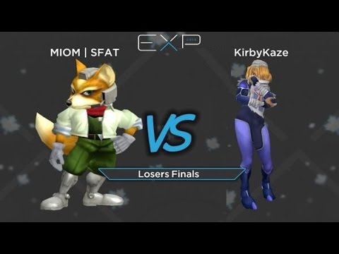 EXP 2015 - MIOM SFAT (Fox) vs Kirbykaze (Sheik) - Melee Singles Losers Finals