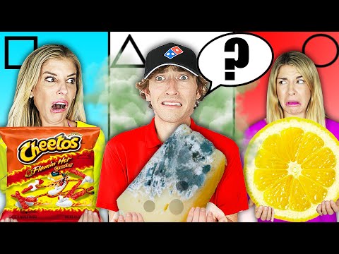 Geometric Shapes Food Challenge! Weird and Funky Food Combinations People Love!