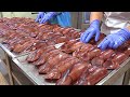 오징어순대 Mass production! Squid Sausage (Squid Sundae) Making Process - Korean food factory