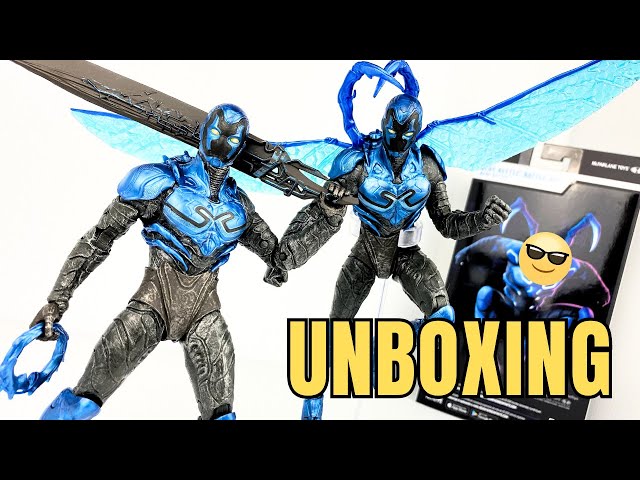 Vídeo relacionado con McFarlane Toys DC Blue Beetle Movie - Figura de acción de 12 Pulgadas de Blue Beetle - Estatua increíblemente Detallada basada en el Personaje del multiverso DC - Traje Totalmente Colorido