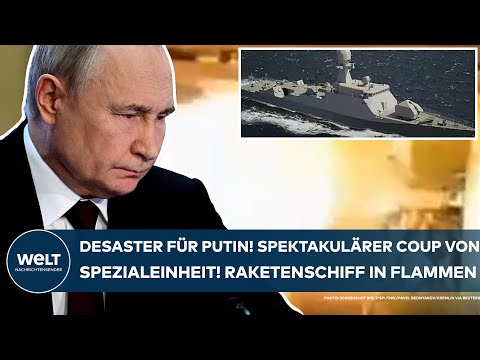 UKRAINE-KRIEG: Desaster für Putin! Spektakulärer Coup von Spezialeinheit - Raketenschiff in Flammen!