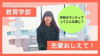 教育学部の先輩おしえて！学校ボランティアってどんな感じ？