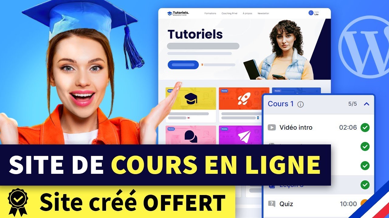 Créer un site Web de formation en ligne en 2H 🎓 | Sans Code avec WordPress & Tutor LMS ! (2024)