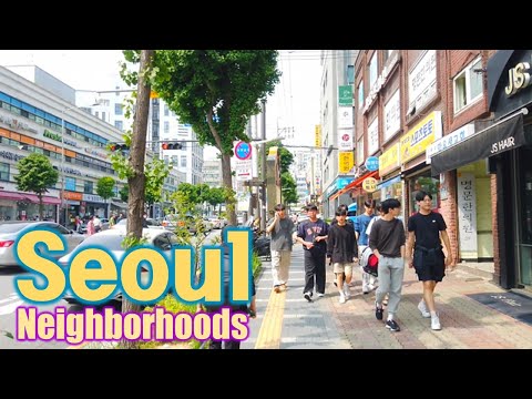 Viagem à cidade de Seul - caminhada em Myeongil Il-dong, passeio a pé [Kangdong-ku 3] Refresque-se, caminhada na linha LAN [4K] 1(3)-5