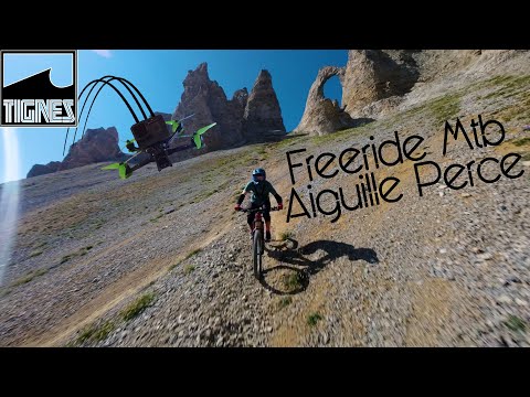 FREERIDE MTB - AIGUILLE PERCÉE - Tignes french Alps - Fpv drone chasing