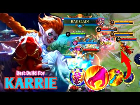 KARRIE BEST BUILD JUNGLER HYPER & HIGH DAMAGE !! BUILD TOP 1 GLOBAL KARRIE ~ MOBILE LEGENDS