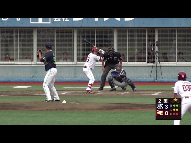 【ファーム】足でもぎとった!! イーグルス・陽柏翔 サードへの内野安打で1点を返す!! 2025年9月21日 東北楽天ゴールデンイーグルス 対 東京ヤクルトスワローズ