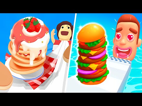 Sandwich Run Vs Pancake Run - All Level Gameplay Android,iOS - NEW UPDATE F17